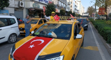 Taksiciler, 'korsan taşımacılığa' karşı eylem yaptı!