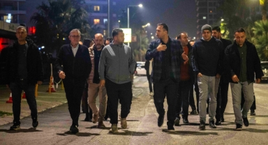 Başkan Ömer Eşki Karacaoğlan’da sahaya indi