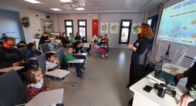 Çocuklar, Efes Selçuk'ta denizin gizli dünyasını keşfetti