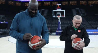 NBA yıldızı Shaq ile Erdoğan bir araya geldi