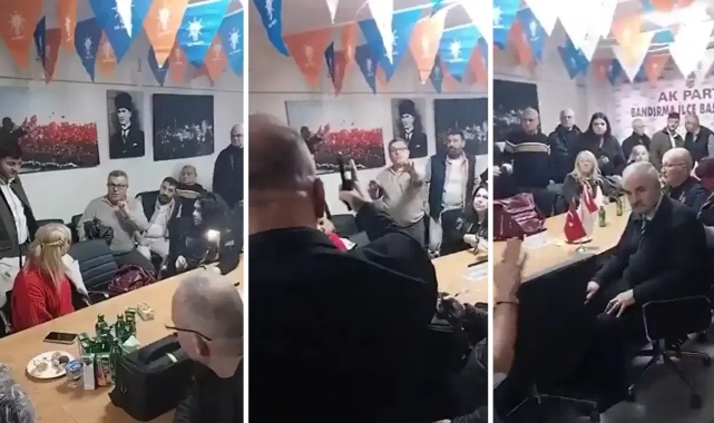 AKP ilçe toplantısında gerginlik: Masayı yumrukladı, tehditler savurdu!