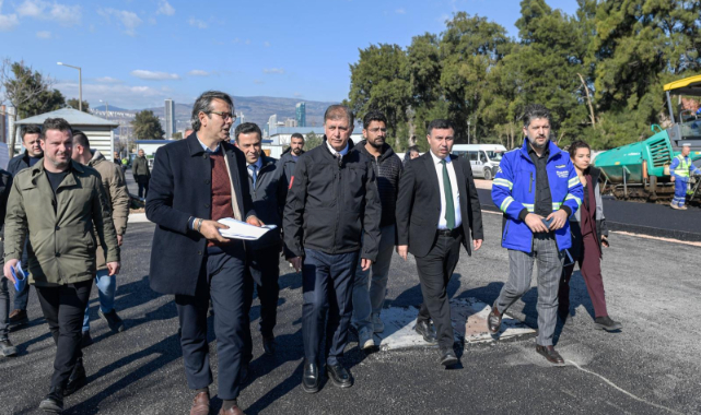 Başkan Tugay asfalt yatırımlarını yerinde inceledi