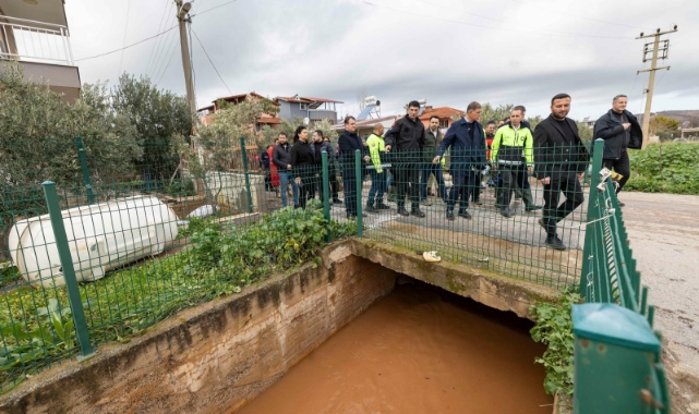 Başkan Tugay’dan Seferihisar’da yağıştan etkilenenlere yerinde destek