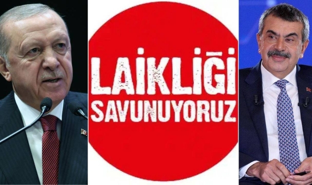 Erdoğan tepki gösterdi, Bakan Tekin, 'laiklik bildirisini' yargıya taşıdı!