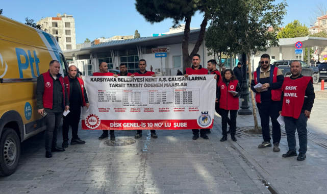 Karşıyaka'da 7 aylık maaş krizi: Emekçiler sokaklarda bildiri dağıttı!