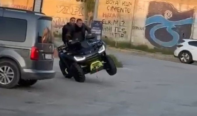 ATV ile akrobatik hareketler yapan sürücüye dev ceza!