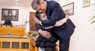 Başkanlık makamında gurur veren buluşma