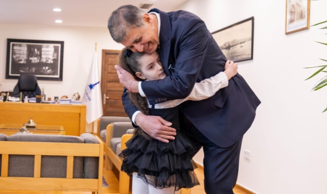 Başkanlık makamında gurur veren buluşma