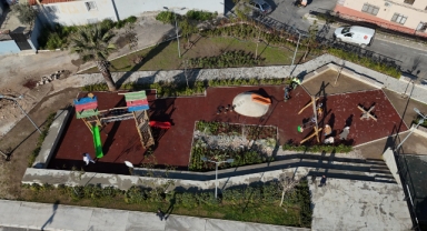 Konak’ın göz bebeği Narin Parkı’na yağmur bahçesi