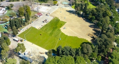 Lunapark alanına yeşille bütünleşen Zeytin Sahne geliyor