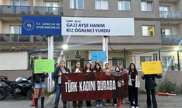 28 öğrenci hastanelik olmuştu… İstiklal Kadın Hareketi’nden yurt önünde tepki!