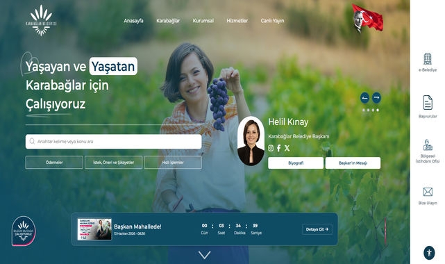 Karabağlar Belediyesi’nin Yeni Web Sitesi Hizmete Açıldı