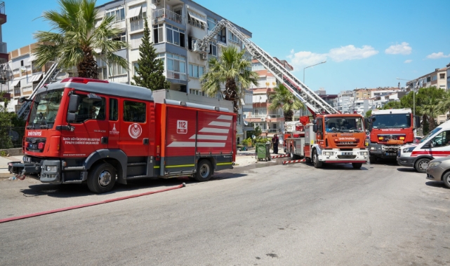 Karabağlar'daki yangında 6 kişi güvenle tahliye edildi