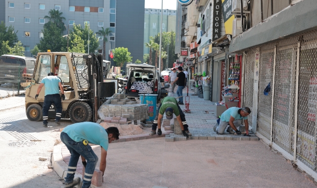 Alsancak sokakları yenilenmeye devam ediyor