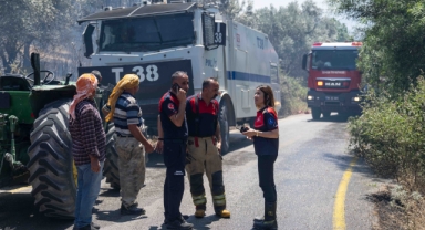 Bornova’da Homeros Vadisi yangınına anında müdahale