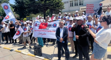 Hastane emekçilerinden rektörlük önünde eylem: Mağduriyet her geçen gün artıyor!